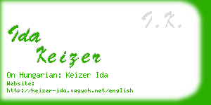 ida keizer business card